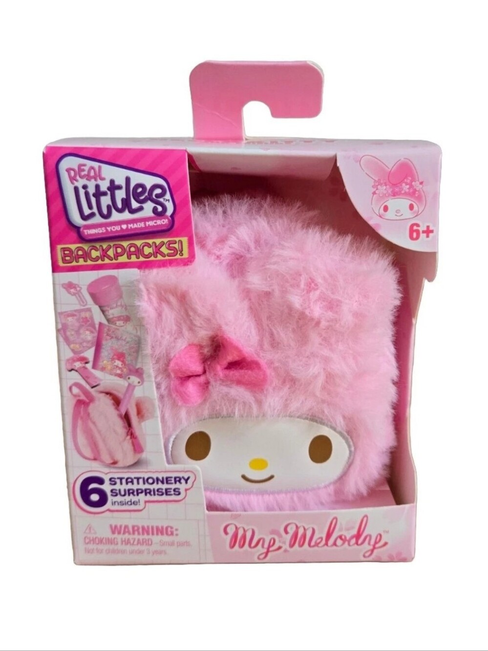Real Littles My Melody Pink Plush Mini Collectible Backpack